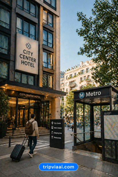 City Center Travel Hub Scene