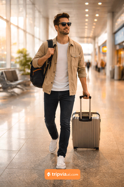 comfortable travel outfit