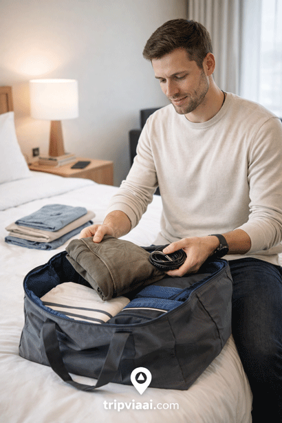 foldable travel bag use