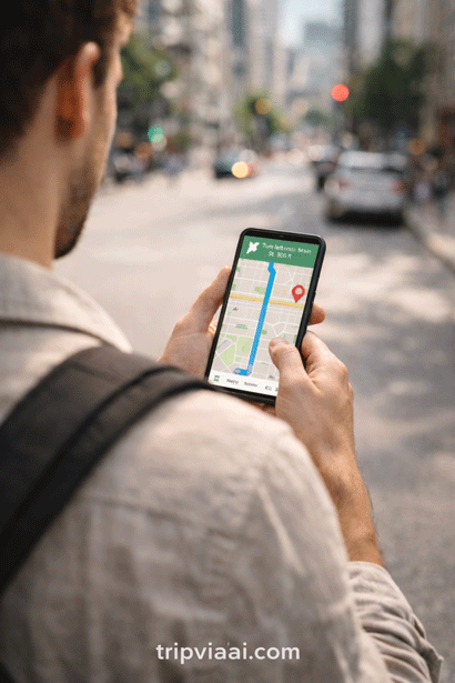 15 Travel Tips Every First Time Traveler Should Know navigation using phone