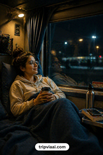 Relaxing Journey on Train or Bus