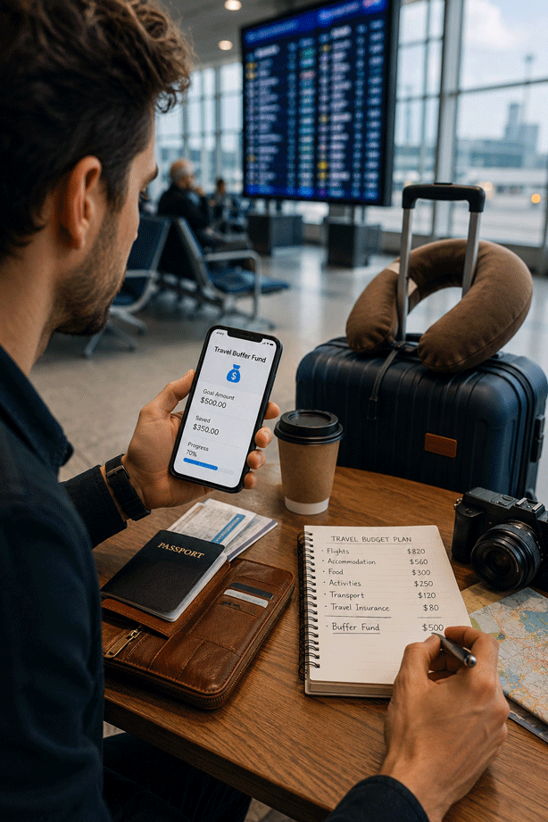 Travel Emergency Buffer Fund Planning Scene