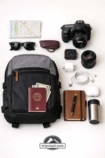 travel gear essentials setup