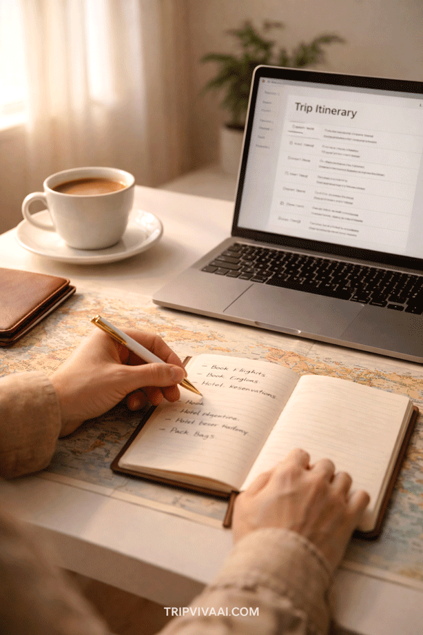 travel itinerary for beginners