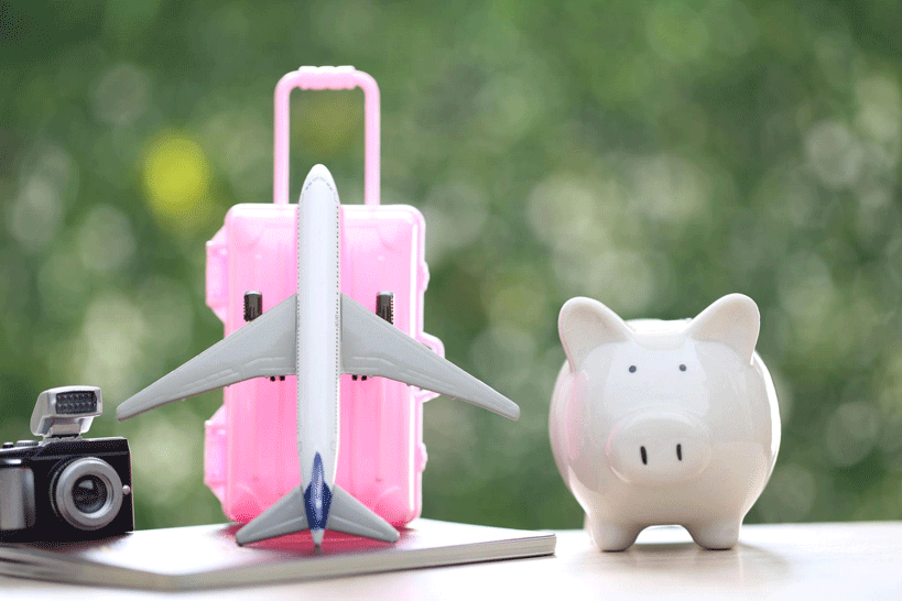 budget travel planning with money passport calculator and notebook minimal setup