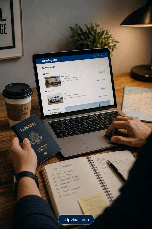 Organized Travel Booking Preparation