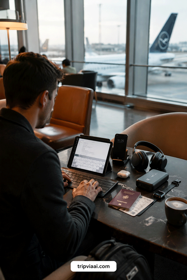 Portable Travel Workstation Setup