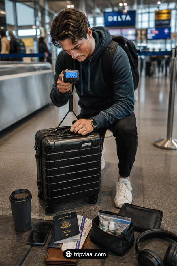 Airport Baggage Check Preparation