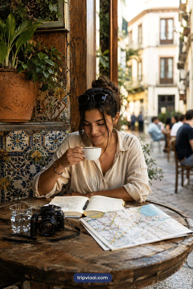 Enjoying a Relaxed Local Café While Sightseeing