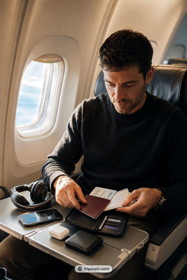 Organising Travel Essentials During a Long-Haul Flight