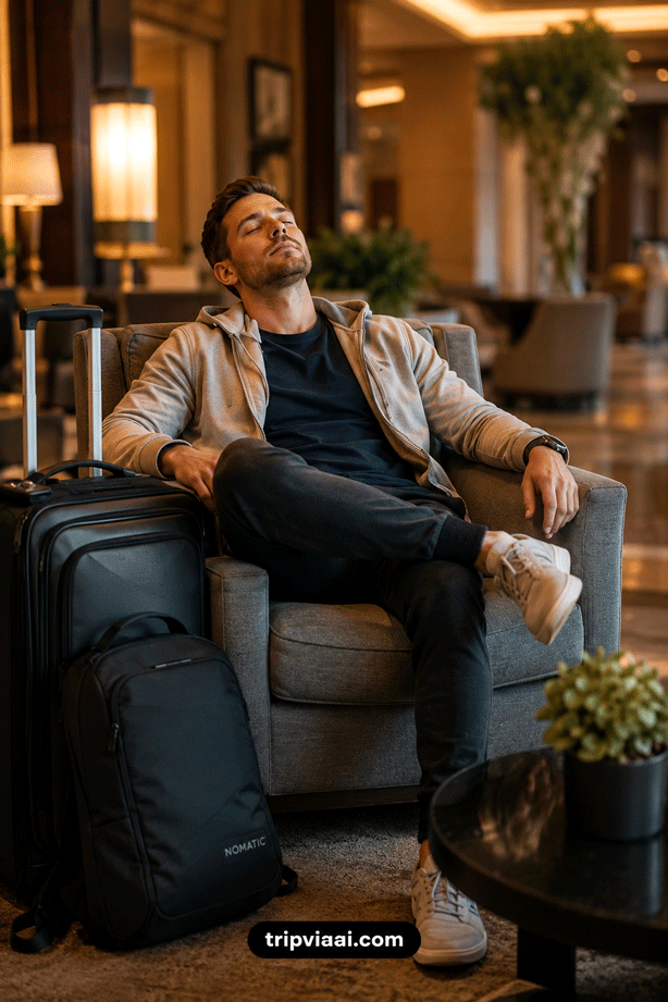 Relaxing After A Long Travel Day