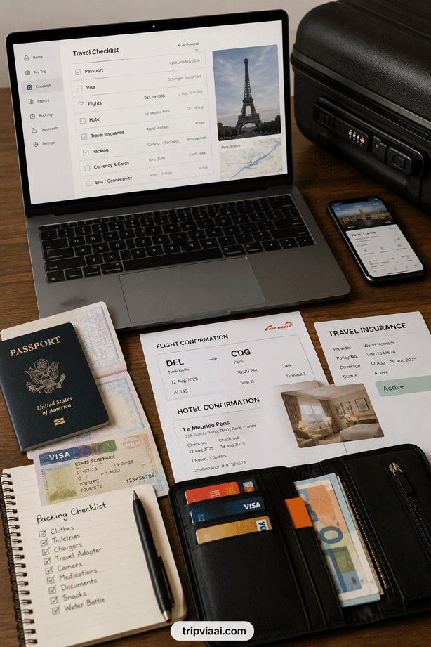 AI Creating a Complete Pre-Trip Checklist